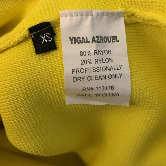 Yigal Azrouel Yellow and Blue Dress - Picture 3 of 3